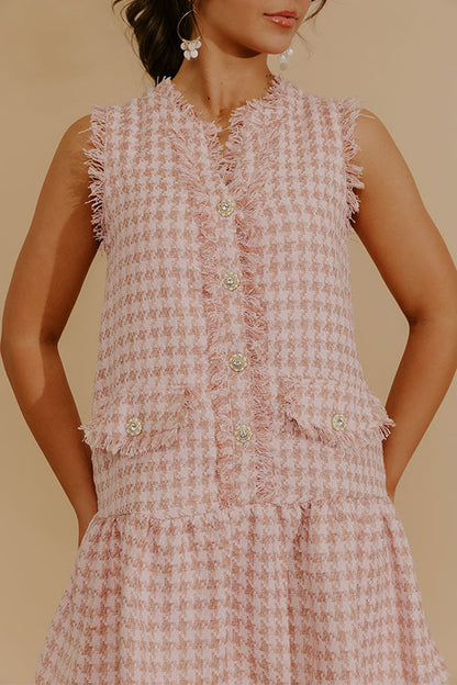 Grace and Poise Tweed Knit Mini Dress