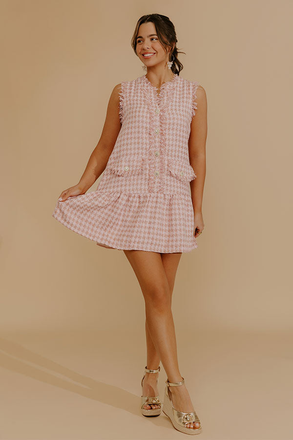 Grace and Poise Tweed Knit Mini Dress