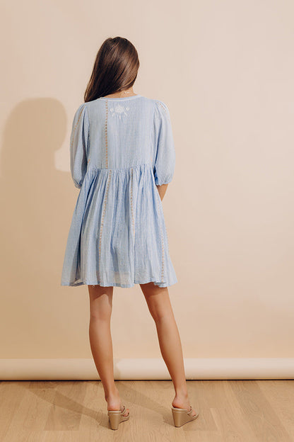 Pretty Details Floral Embroidered Mini Dress