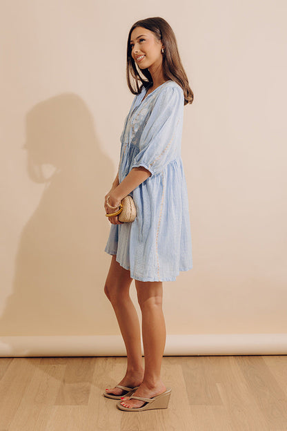 Pretty Details Floral Embroidered Mini Dress