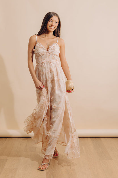 First Impression Embroidered Maxi Dress
