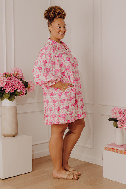 Happy Petals Floral Mini Dress Curves