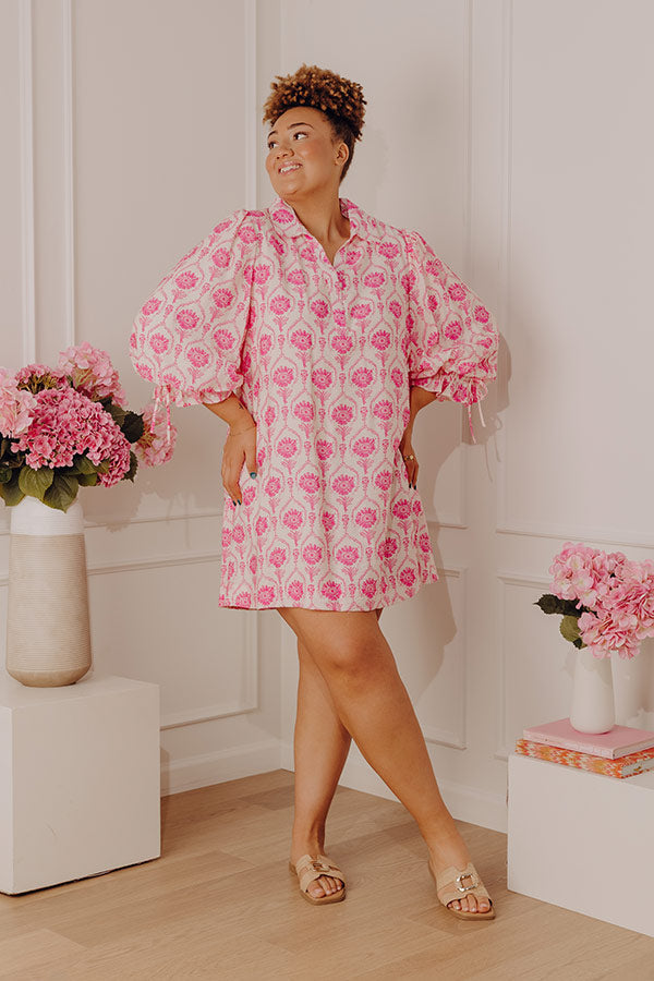 Happy Petals Floral Mini Dress Curves