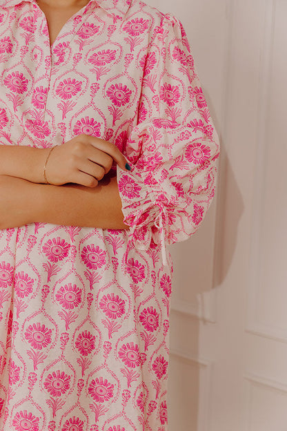 Happy Petals Floral Mini Dress Curves