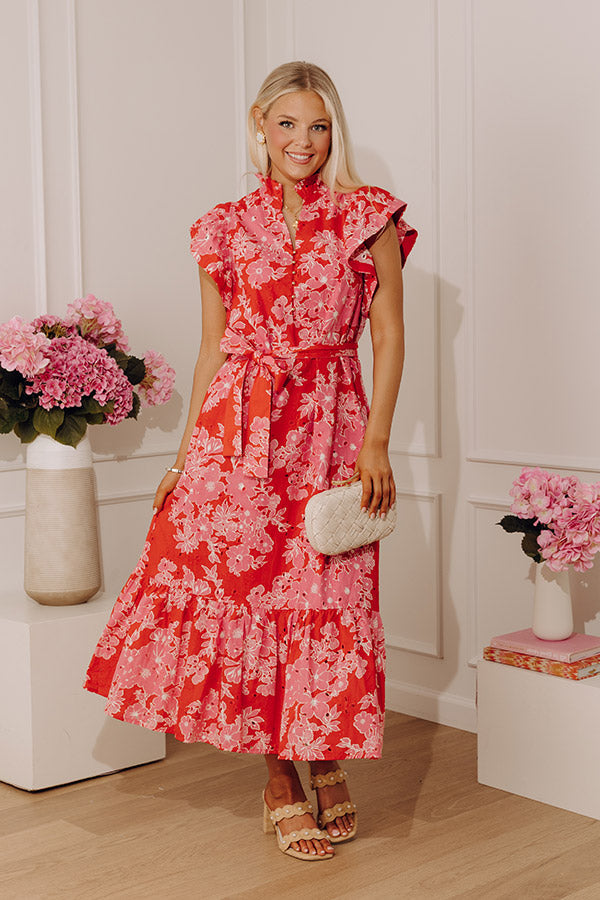 Floral Keepsake Eyelet Midi Dress