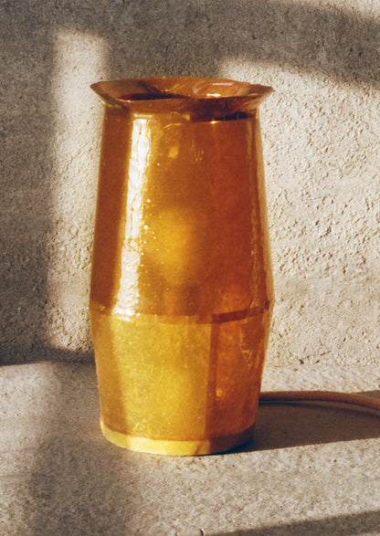 Jacob Marks Patchwork Pine Resin Lamp | Amber