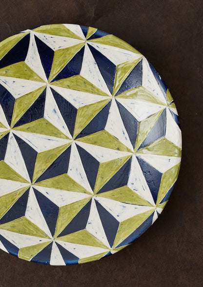 Hannah Watts Starry Eyed Platter | Rich Blue/Green