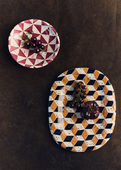 Hannah Watts Diamond Platter | Grape Multi