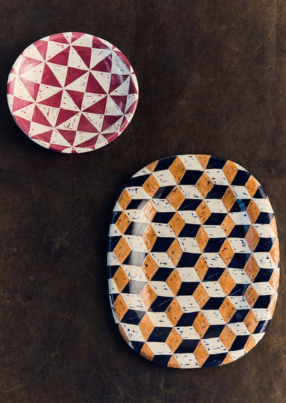 Hannah Watts Diamond Platter | Grape Multi