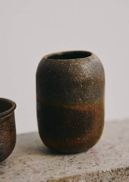 Yuichi Romita Wood Fired Tea Caddy | Ash Brown
