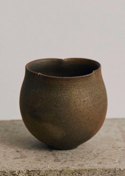 Yuichi Romita Wood Fired Tea Cup | Ash Brown