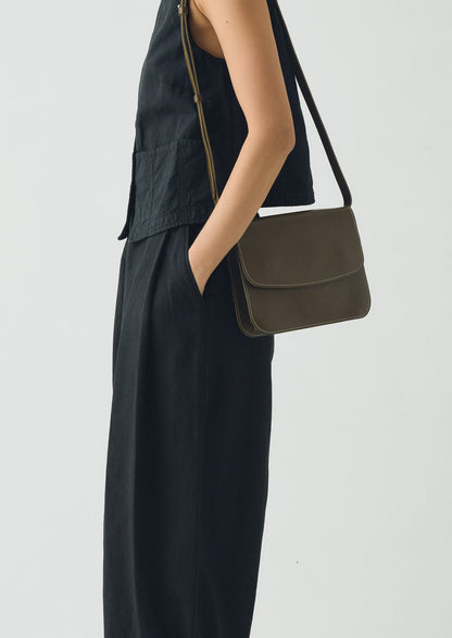 Laperruque Leather Cross Body Bag | Olive