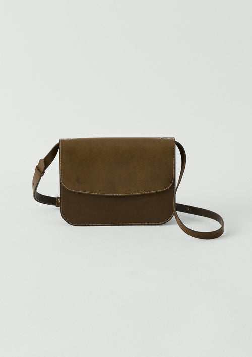 Laperruque Leather Cross Body Bag | Olive