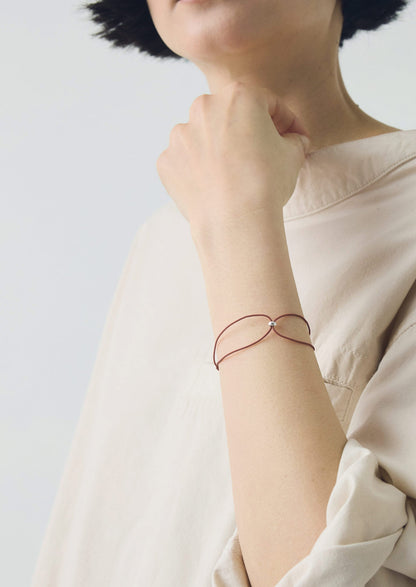 Helena Rohner Silver Bead String Bracelet | Plum/Silver