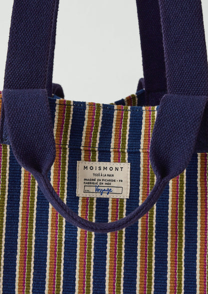 Moismont Stripe Cotton Bag | Blue Multi