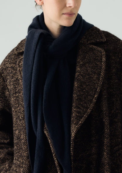 Wool Cashmere Large Bandana | Dark Navy