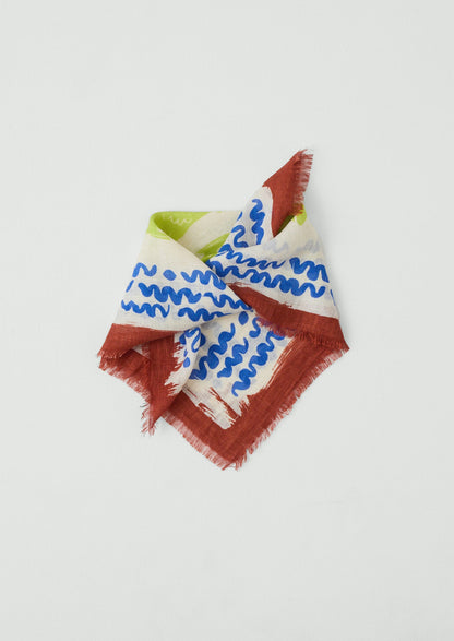Market Fish Linen Bandana | Ecru