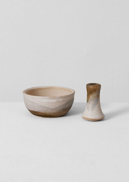 Maria Cabrera Spice Pestle and Mortar | Chalk/Shade Blue