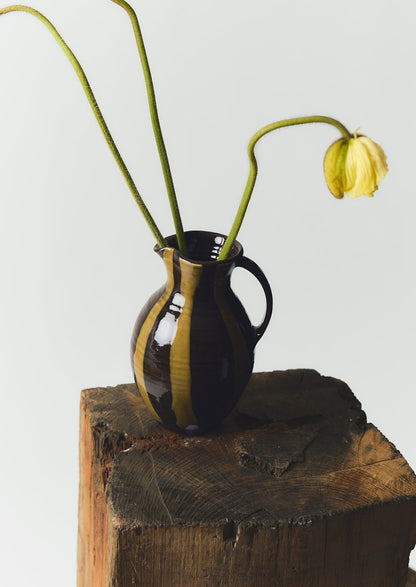 Lily Pearmain Stripe Jug | Peat/Terracotta