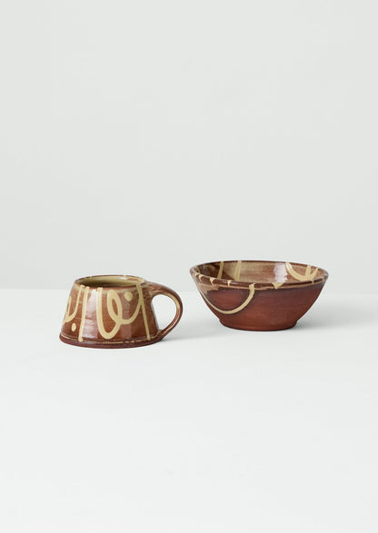 Mollie Milton Slipware Mug | Terracotta/Cream