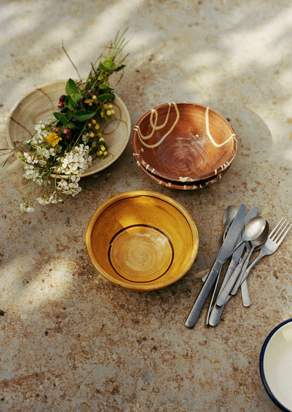 Mollie Milton Slipware Bowl | Terracotta/Cream