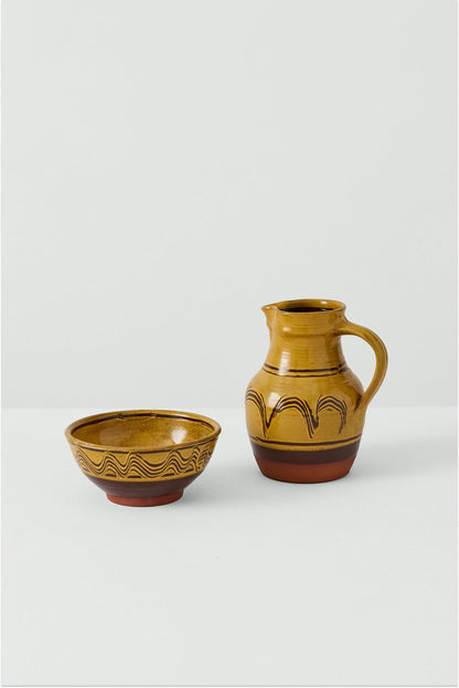 Matt Grimmitt Slipware Bowl | Honey/Terracotta