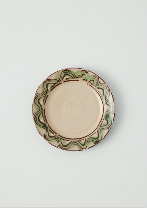 Matt Grimmitt Slipware Plate | Cream/Terracotta