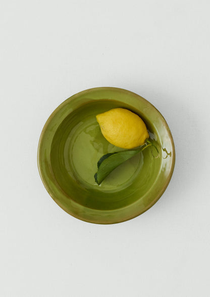 Poterie Barbotine Deep Bowl | Anise/Terracotta