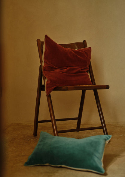 Square Velvet Cushion Cover | Raspberry