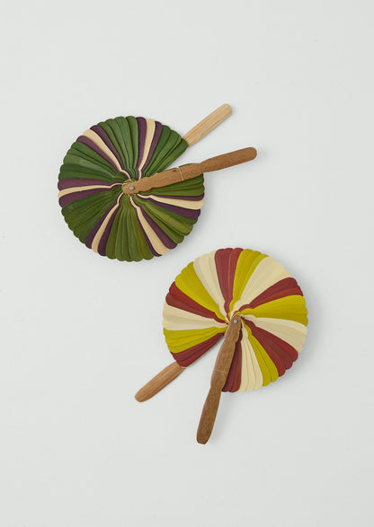 Khmer Fan | Carmine Red/Yellow
