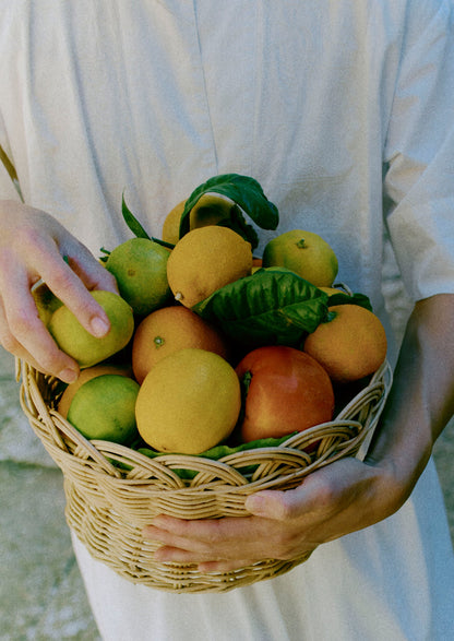 Handwoven Wicker Fruit Bowl | Natural