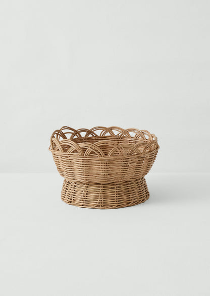 Handwoven Wicker Fruit Bowl | Natural