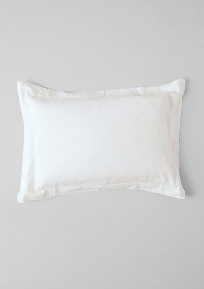 Washed Linen Cotton Oxford Pillowcase Set | Ecru