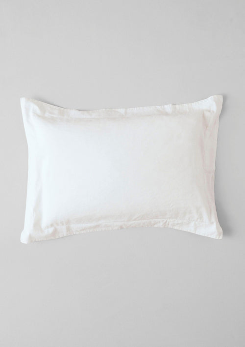 Washed Linen Cotton Oxford Pillowcase Set | Ecru