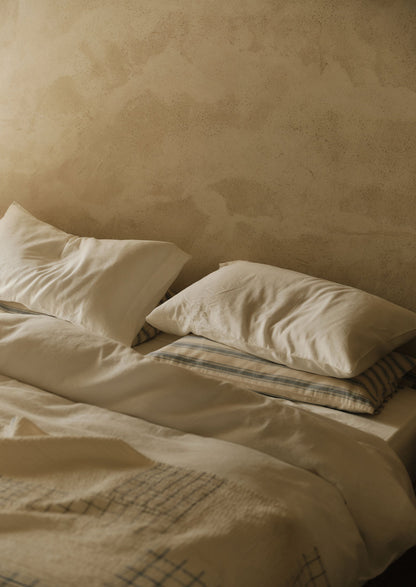 Washed Linen Cotton Duvet Cover | Ecru
