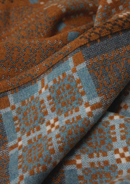 Melin Tregwynt Welsh Blanket | Rust/Topaz