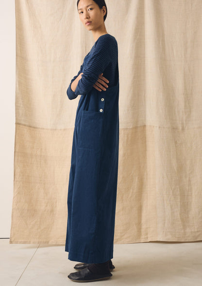 Organic Cord Pocket Jumpsuit | Denim Blue