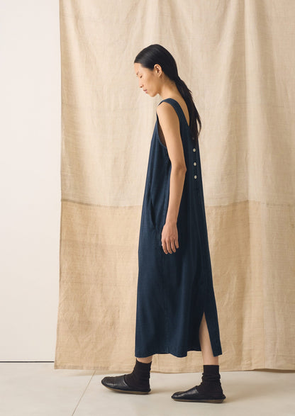 Lydia Jersey Shift Dress | Washed Indigo