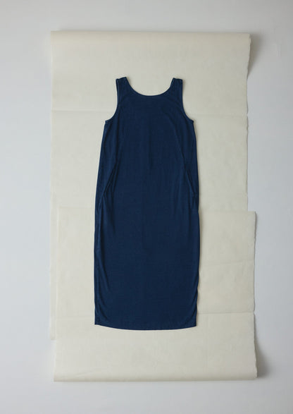 Lydia Jersey Shift Dress | Washed Indigo