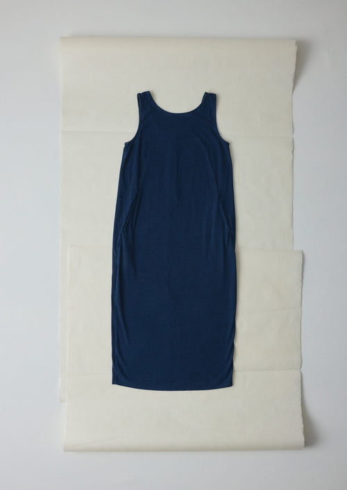 Lydia Jersey Shift Dress | Washed Indigo