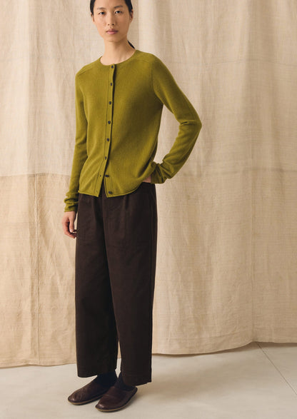 Wool Cashmere Neat Cardigan | Pear