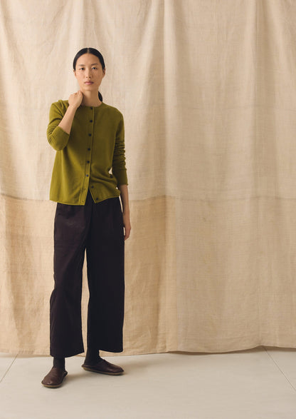 Wool Cashmere Neat Cardigan | Pear