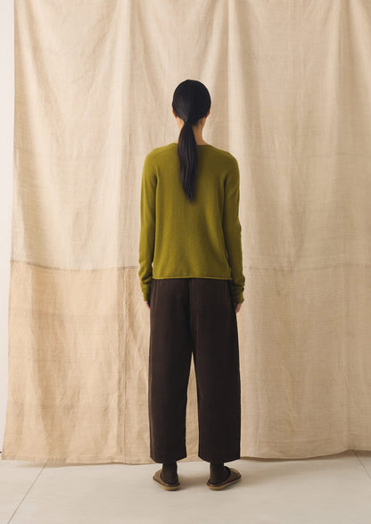 Wool Cashmere Neat Cardigan | Pear