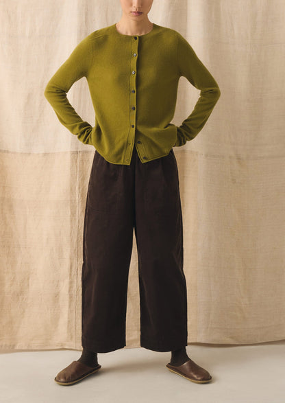 Wool Cashmere Neat Cardigan | Pear