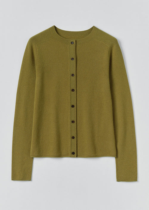 Wool Cashmere Neat Cardigan | Pear
