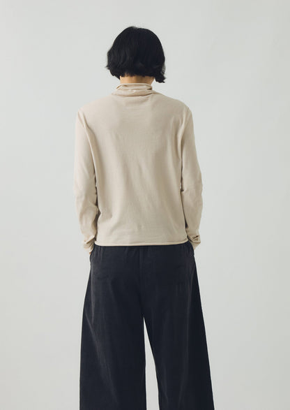 High Neck Soft Cotton Tee | Pebble Moon
