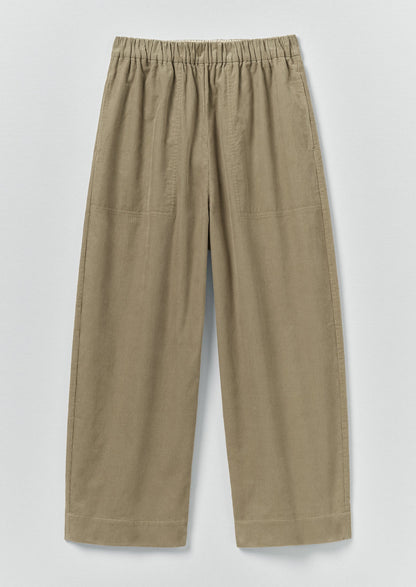 Organic Cord Barrel Leg Trousers | Spelt