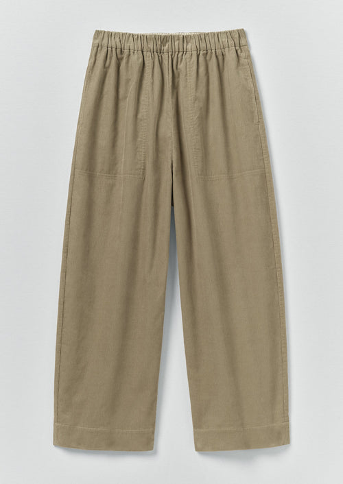 Organic Cord Barrel Leg Trousers | Spelt