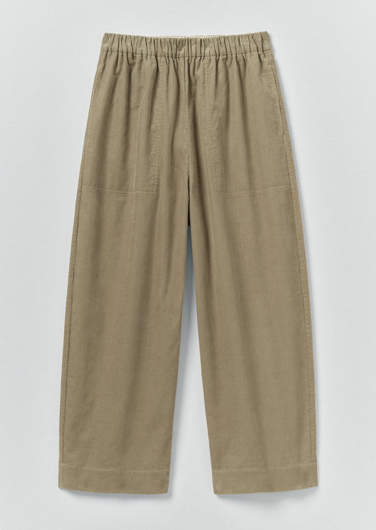 Organic Cord Barrel Leg Trousers | Spelt