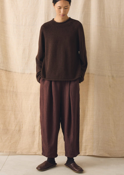 Minako Garment Dyed Linen Trousers | Fig